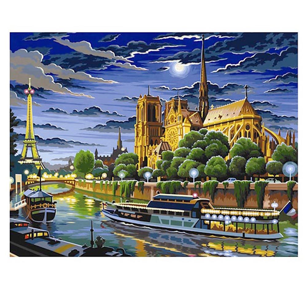 KSG crafts, Рисуване по номера, Париж, голям размер