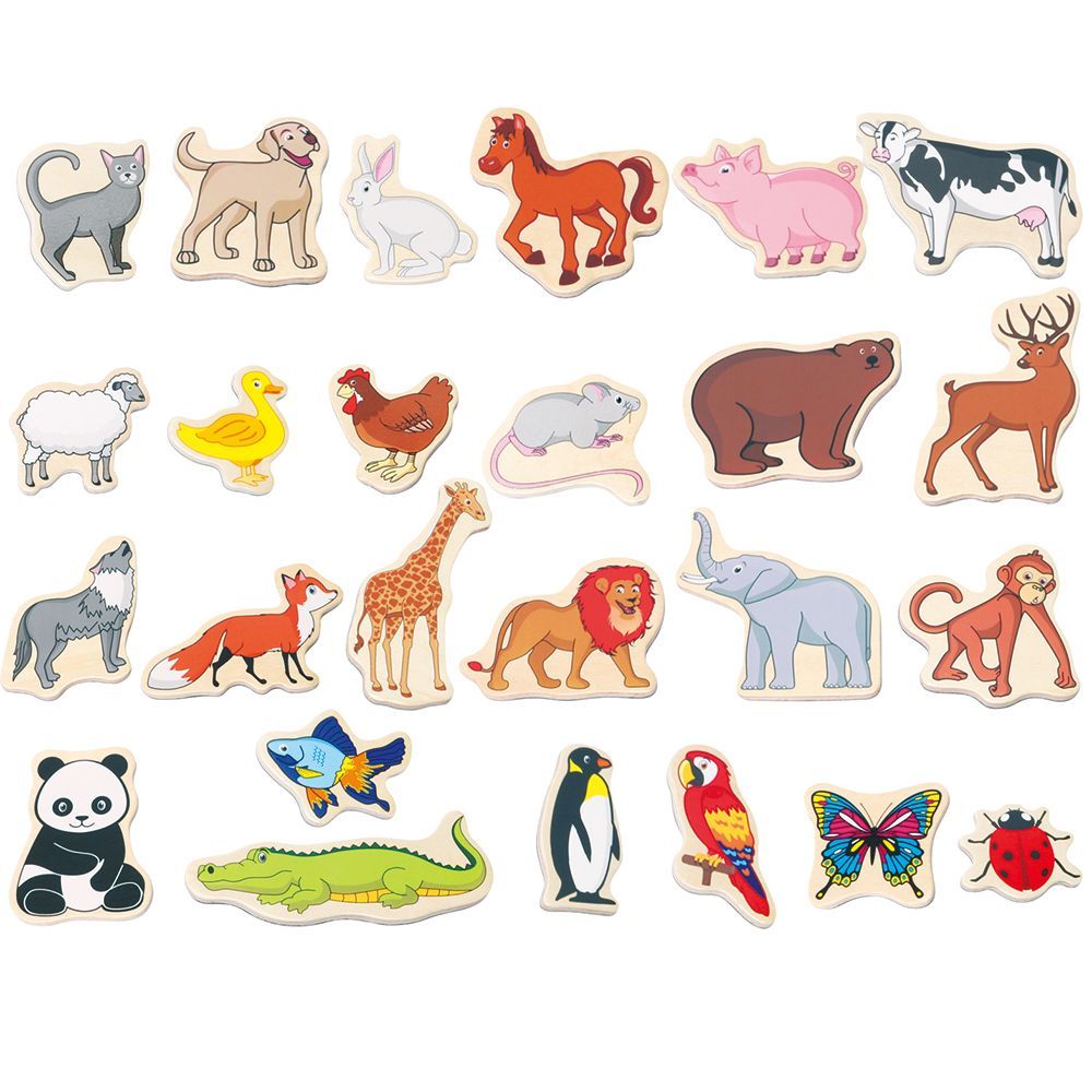 Дървени магнити Животни