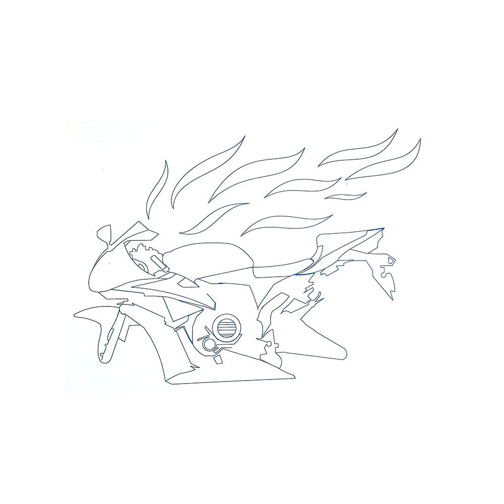 Книжка за рисуване със стикери и шаблони, Мотори