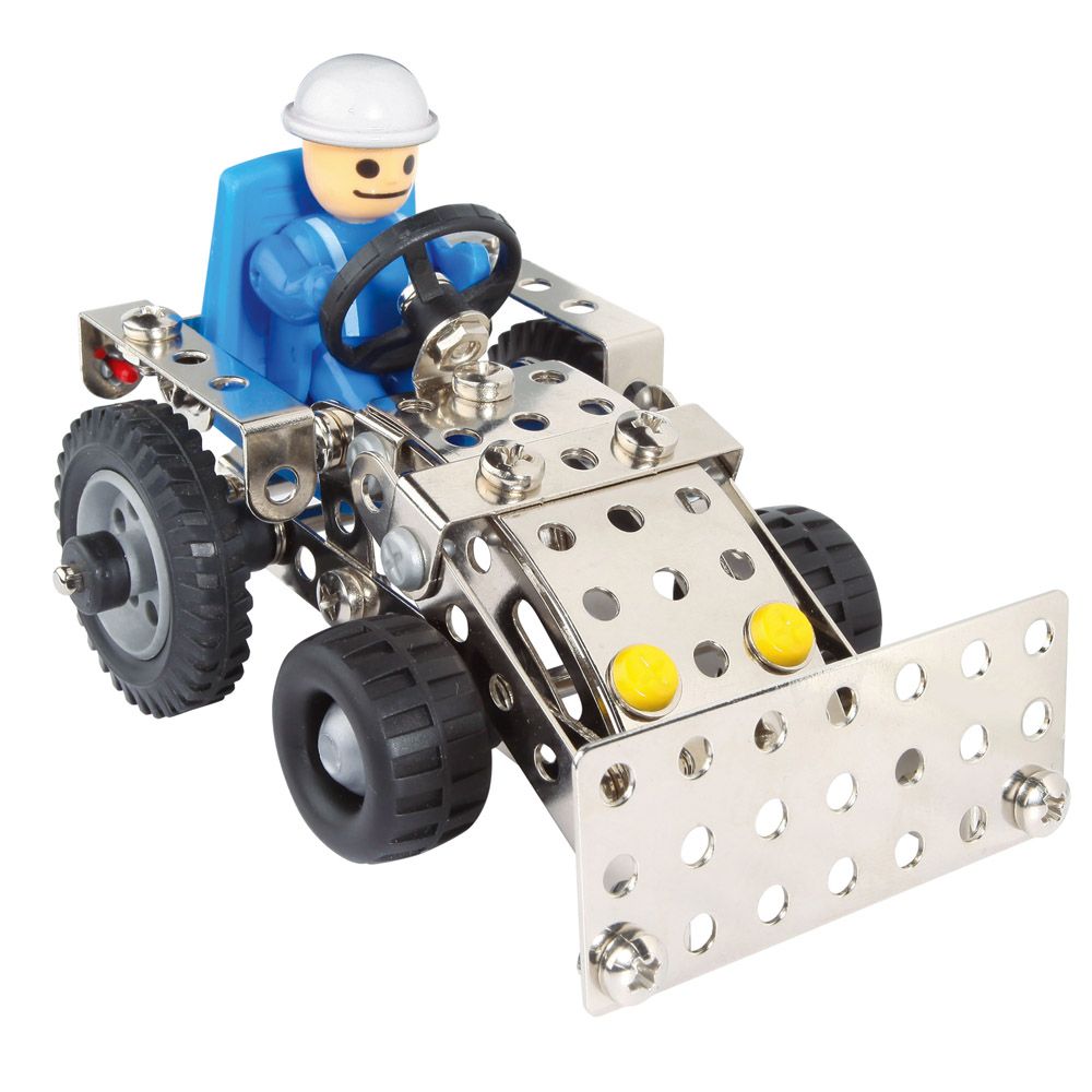 Метален конструктор, Трактор с ремарке - 3 модела, 150 части