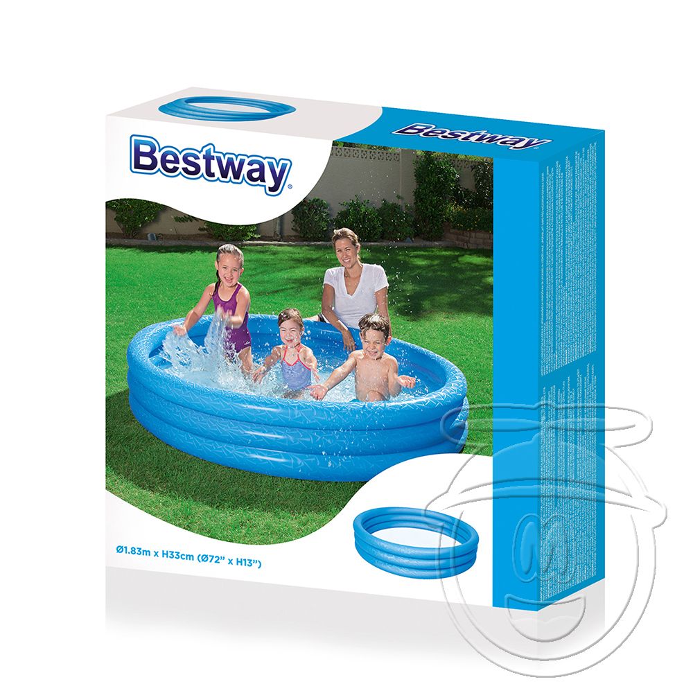 Надуваем басейн на 3 нива, едноцветен