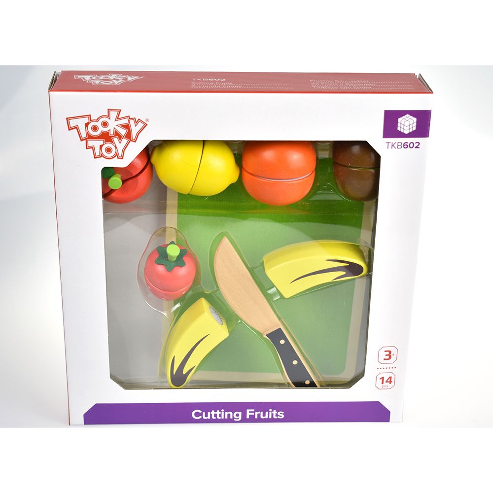 Дървени плодове за рязане, с дъска за рязане