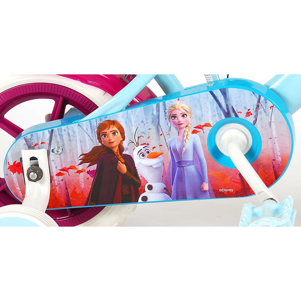 Велосипед с родителски контрол и помощни колела, Disney Frozen 2, 10 инча