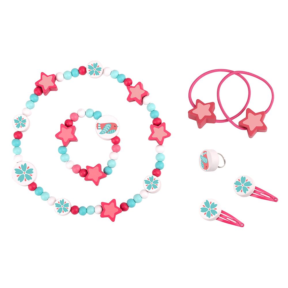 Комплект дървени бижута, Пролет