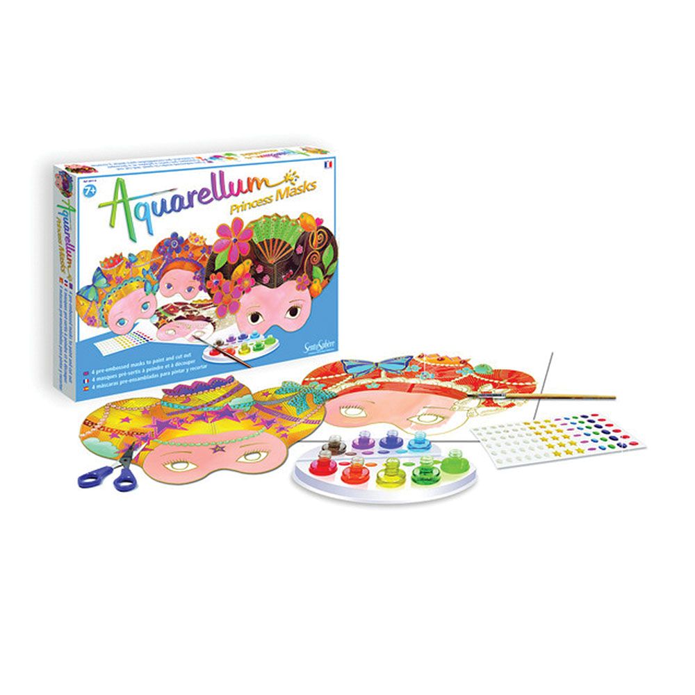 Aquarellum, Комплект за рисуване с акварелни бои, Маски на принцеси