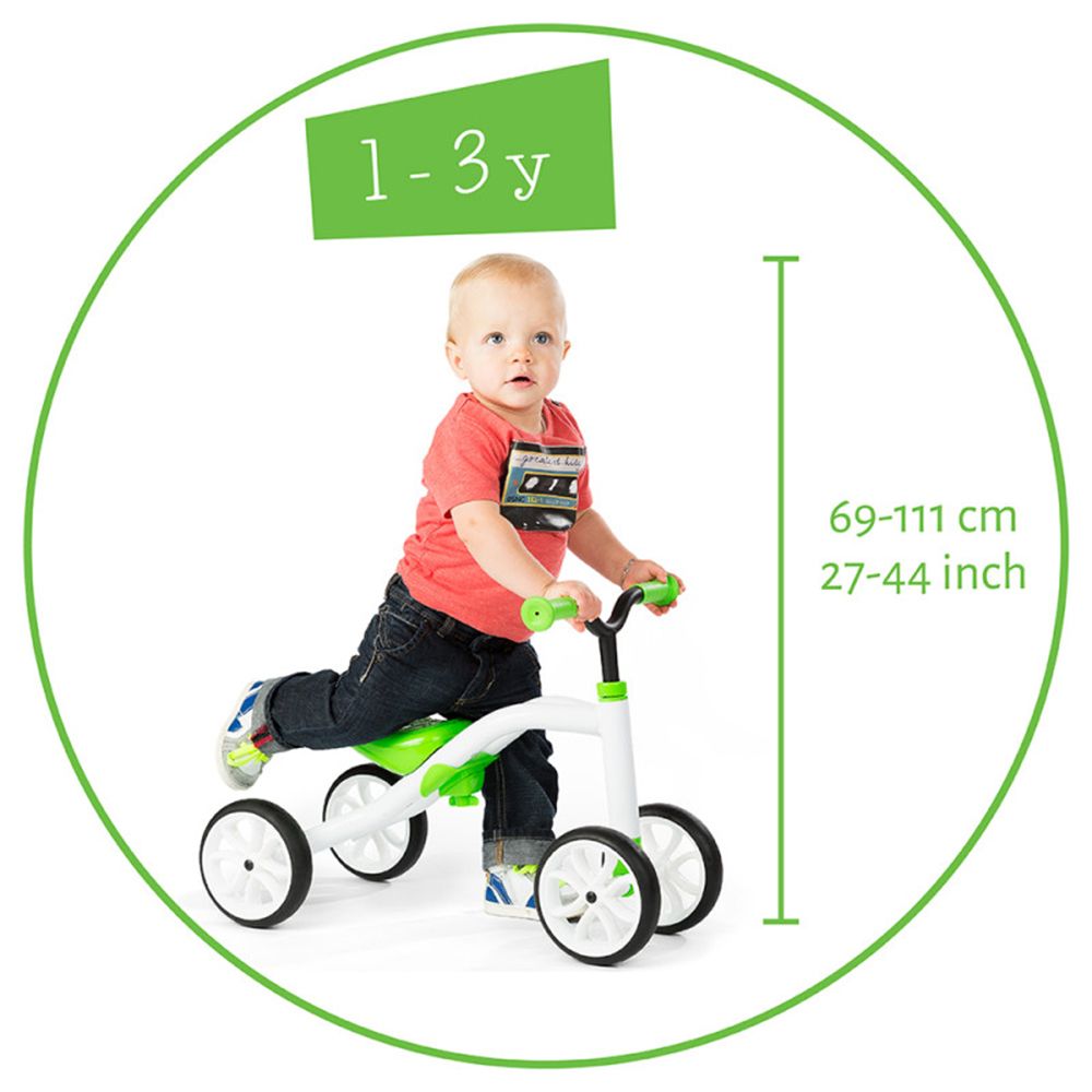 Бебешка четириколка Quadie, зелена