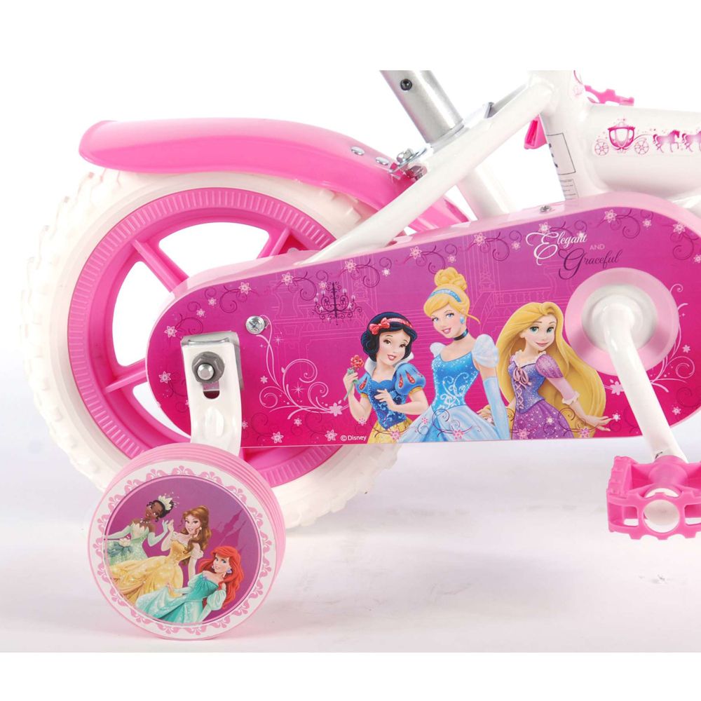 Детски велосипед с помощни колела, Дисни, Принцеси, 10 инча