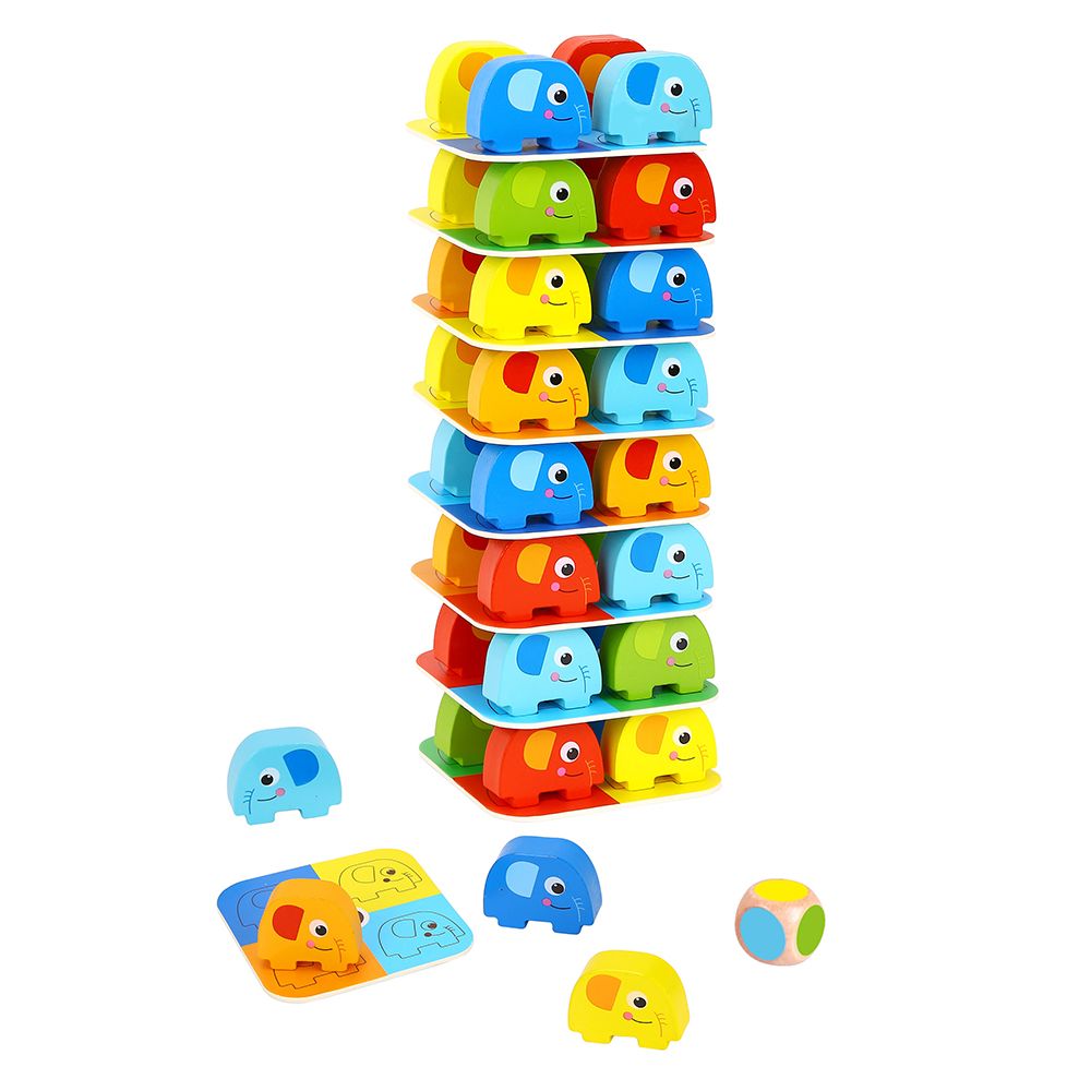 Дървена игра, Дженга със зарче, Слончета