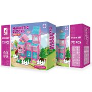 Магнитен конструктор, розов, 72 части