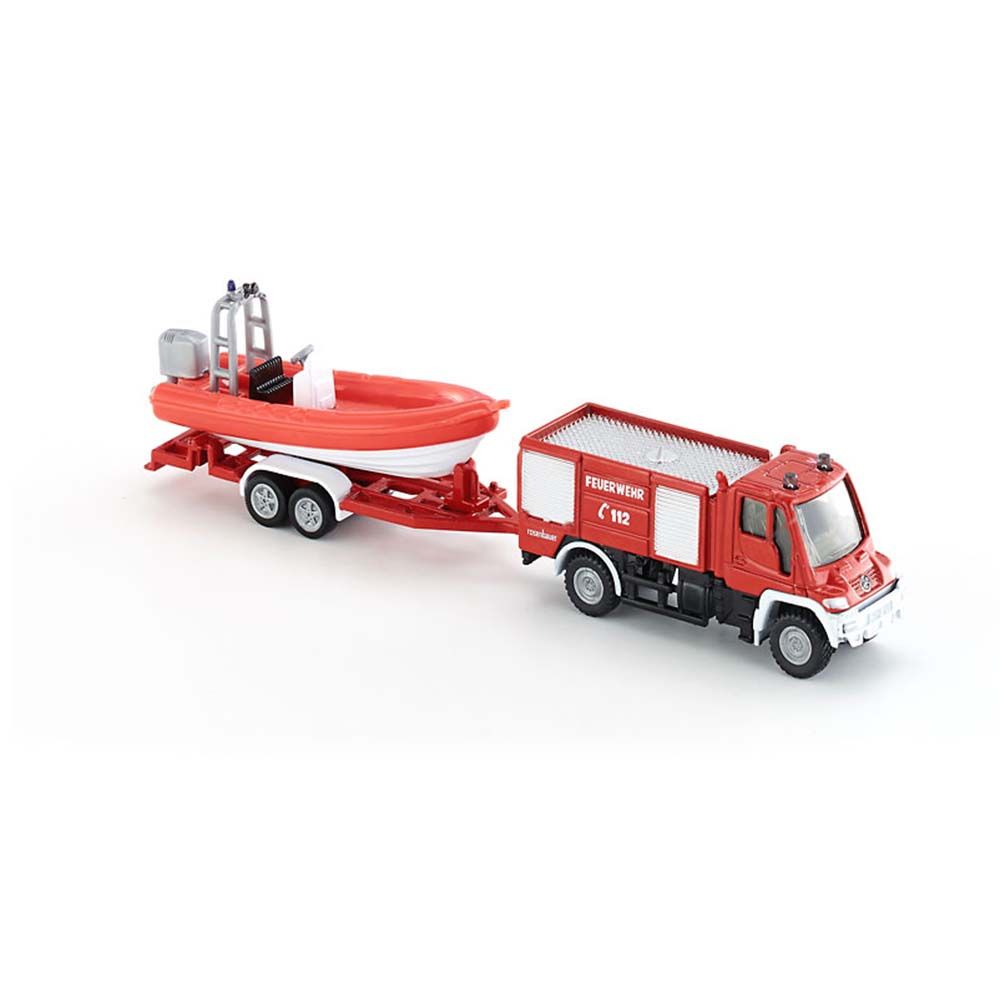 Пожарникарска кола с ниска платформа и Лодка