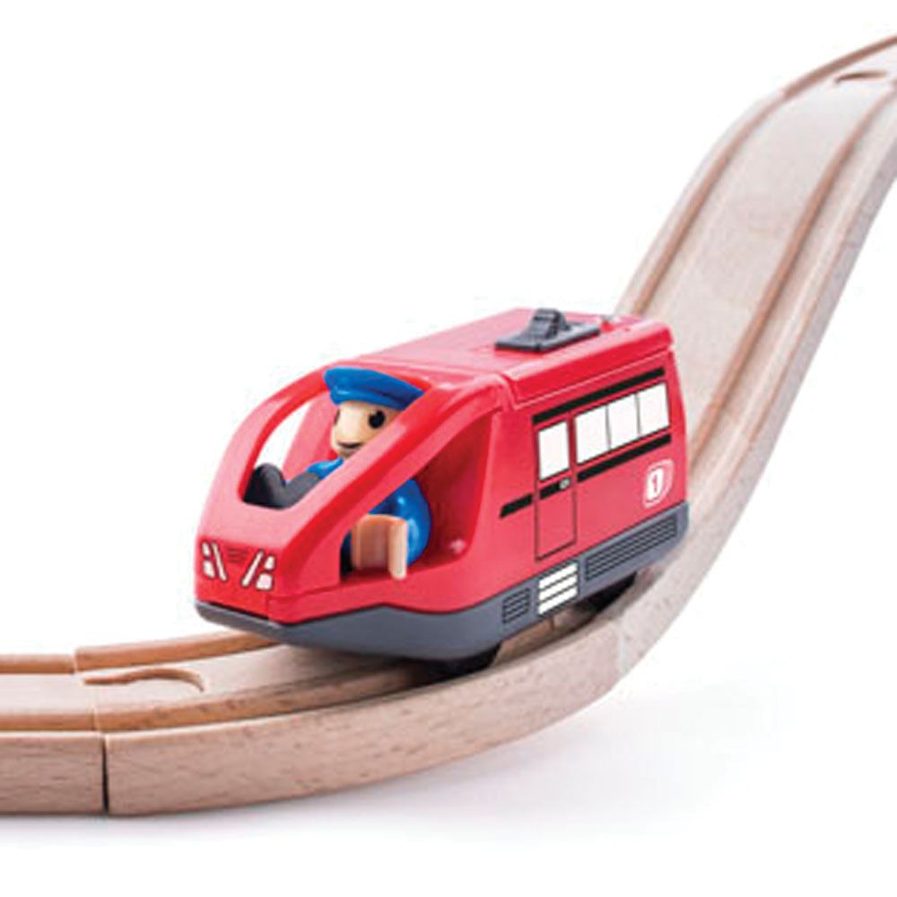 Локомотив с батерия и машинист, червен