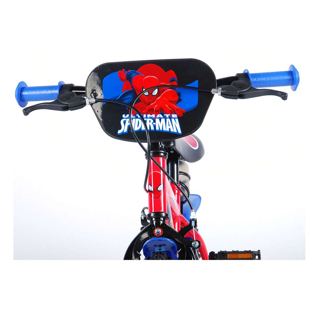 Детски велосипед Спайдермен, с помощни колела, 12 инча
