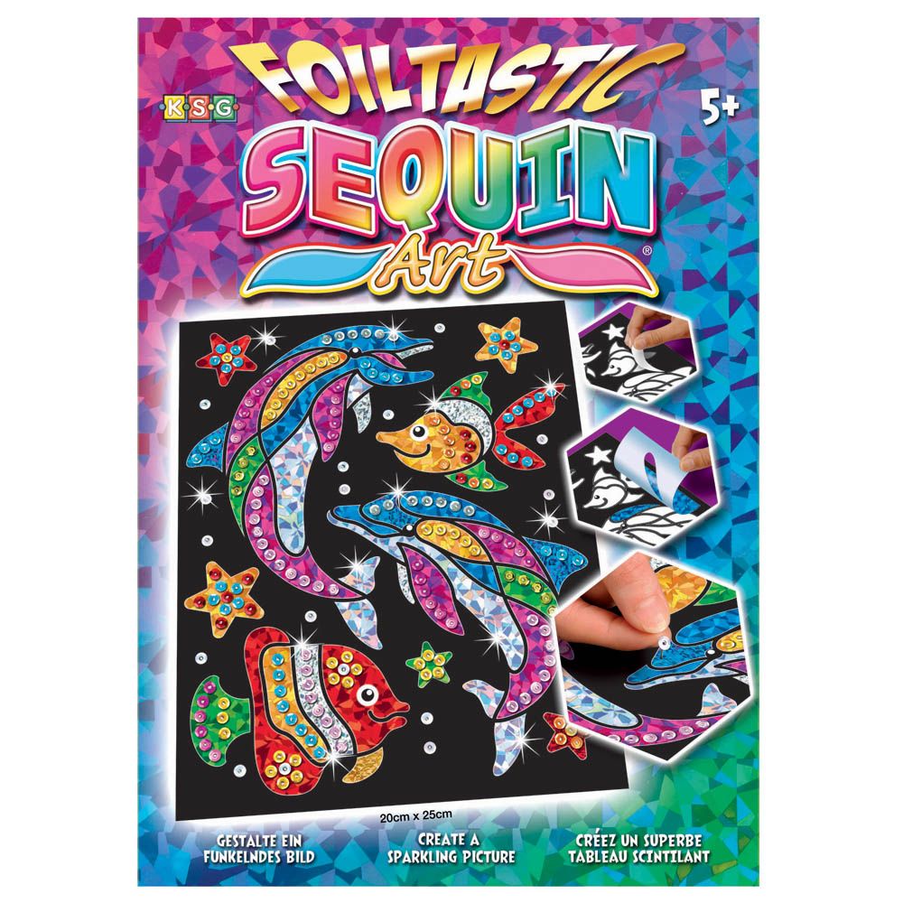 KSG crafts, Изкуство с пайети и фолио, Делфини