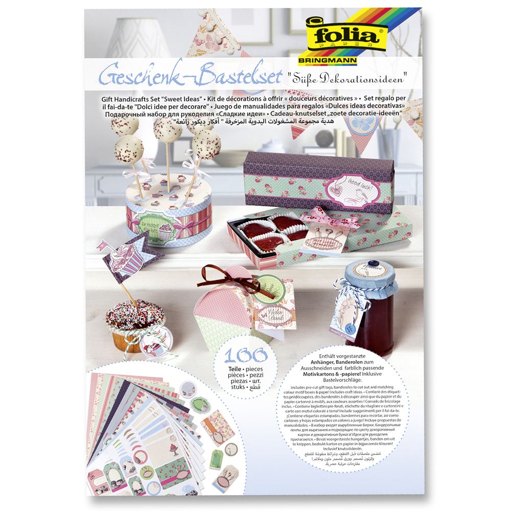 Folia Bringmann, Творчески комплект за изработка на кутийки и празнична декoрация, Сладки идеи