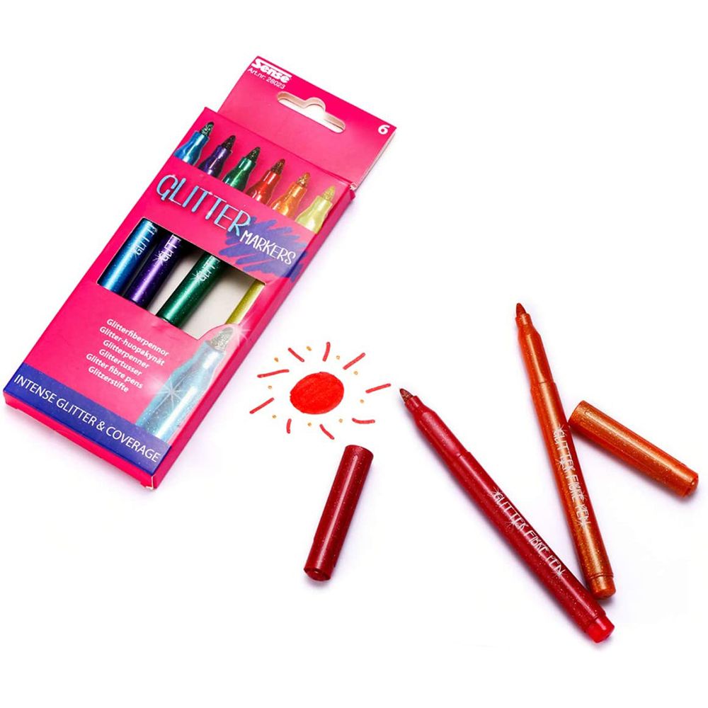 Блестящи флумастери 6 бр.