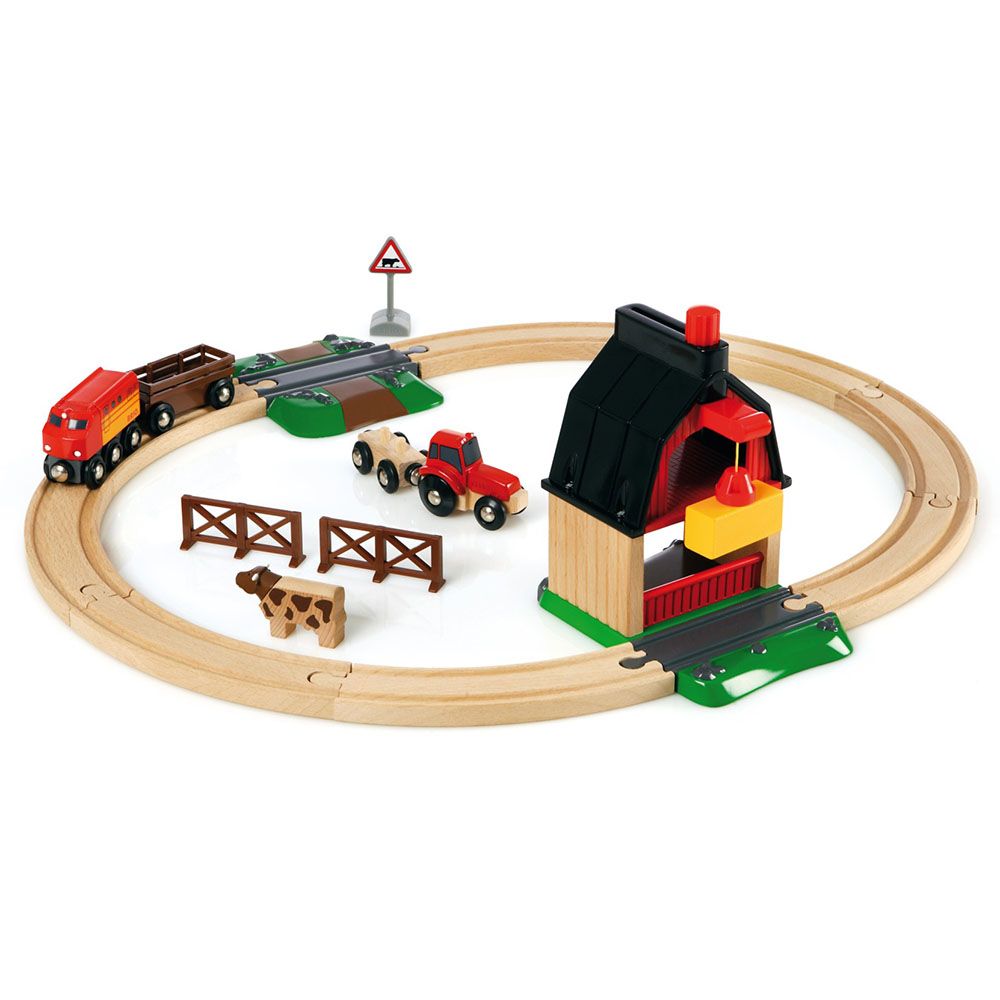 BRIO, Комплект влакче с релси,  Ферма