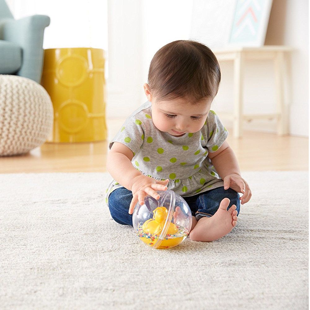 Забавна топка с плуващо пате, жълто