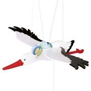 Висяща декорация за детска стая, Щъркел с бебе