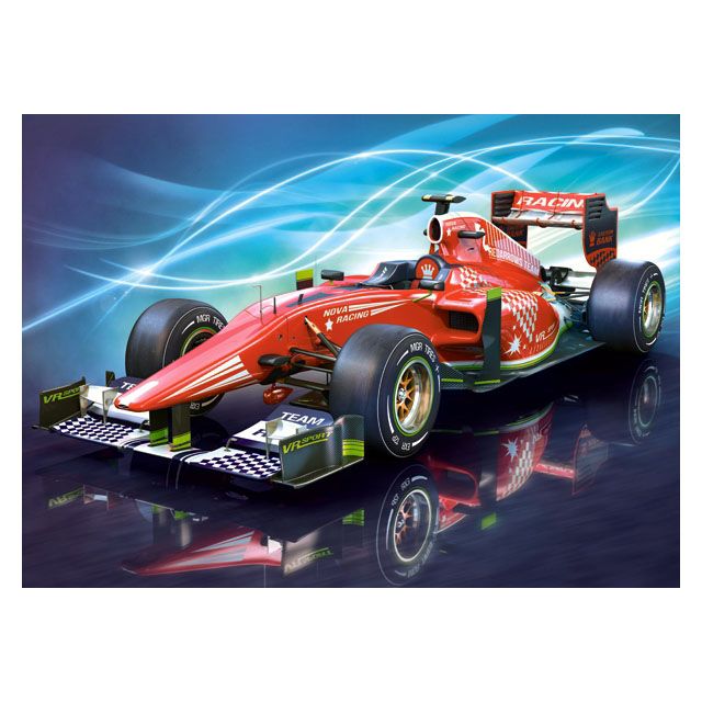 Състезателна кола, пъзел 260 части