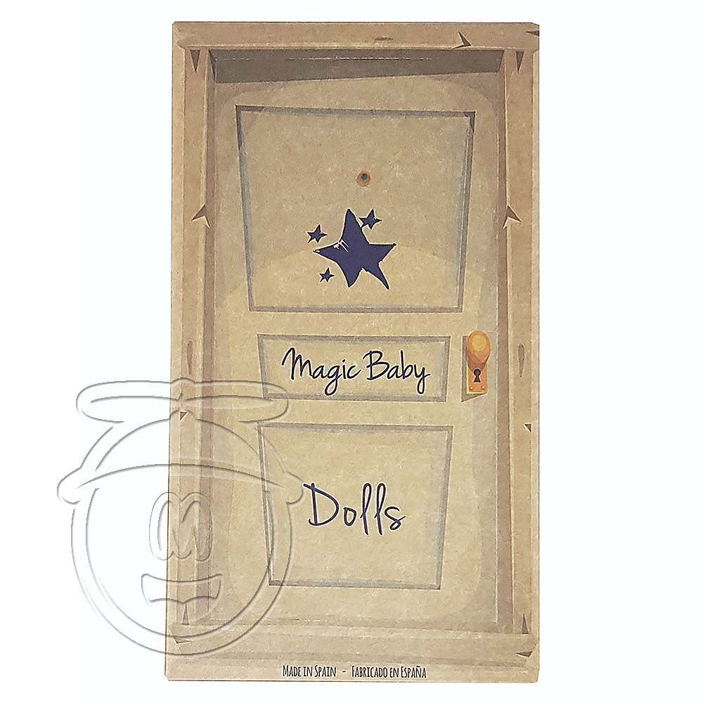 Кукла-бебе Джени с плетено розово чувалче, 32 см