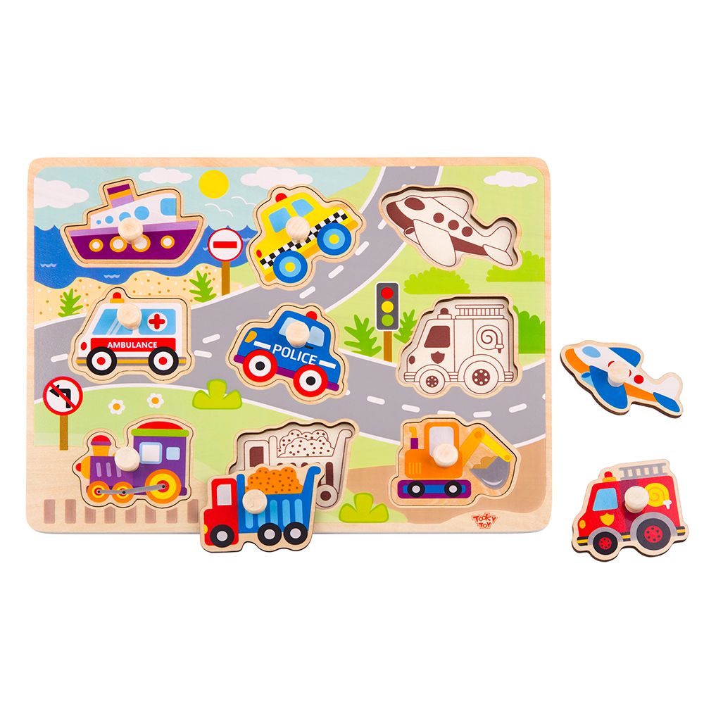 Дървен пъзел с дръжки, Превозни средства