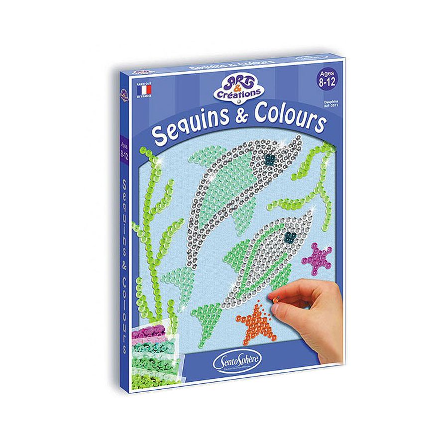 Изкуство с пайети, Делфини