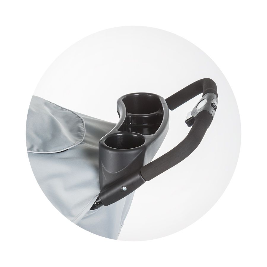 Детска количка със столче Пасо, сива,