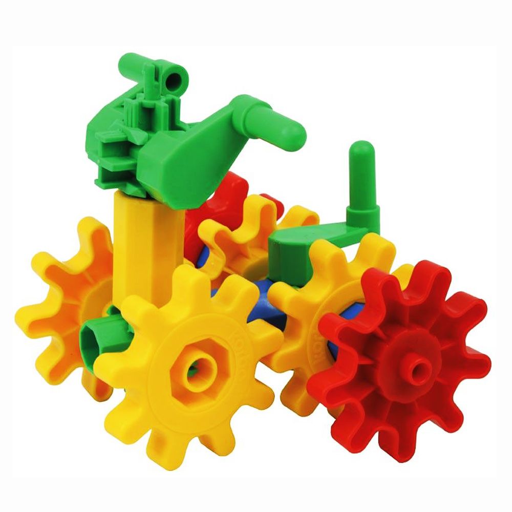 Пластмасов конструктор Кученце, със зъбни колела, 18 части