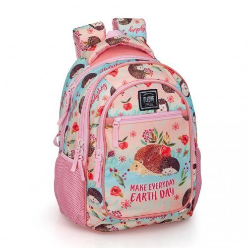 Delbag, Ученическа раница с две отделения, Таралежи, J. M. Inacio