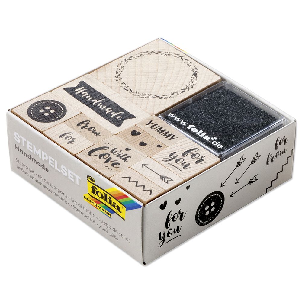 Folia Bringmann, Комплект дървени печати, Handmade, 13 части