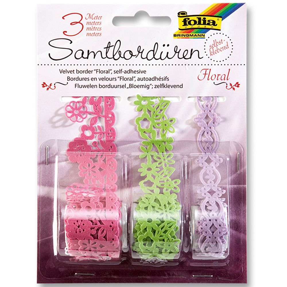 Folia Bringmann, Самозалепващи кадифени дантели, Цветя