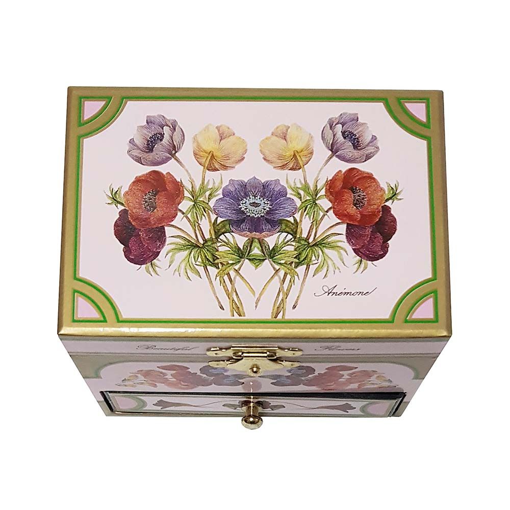 Музикална кутия Цветя, розова