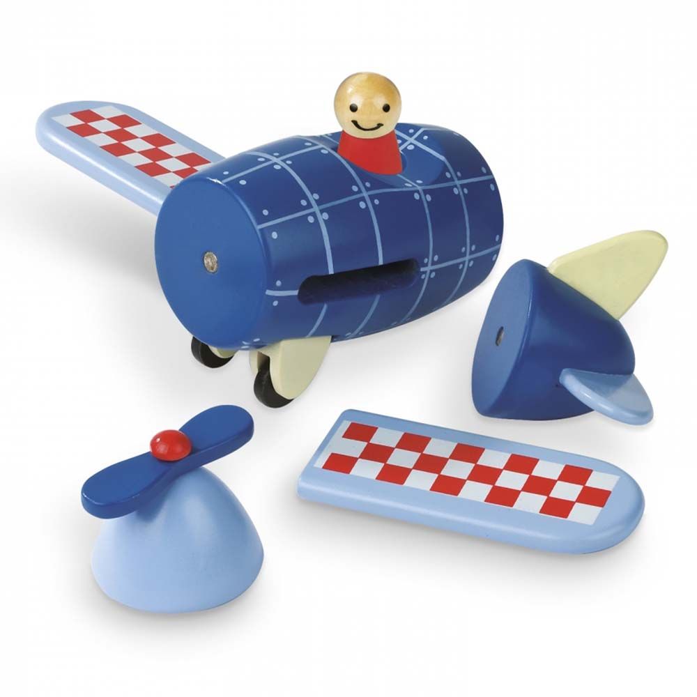 Дървен самолет, с магнити