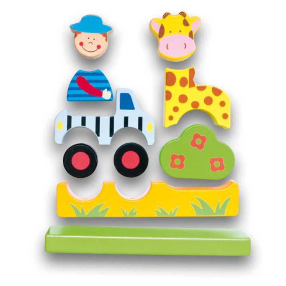 Дървен магнитен 3D пъзел, Зоопарк