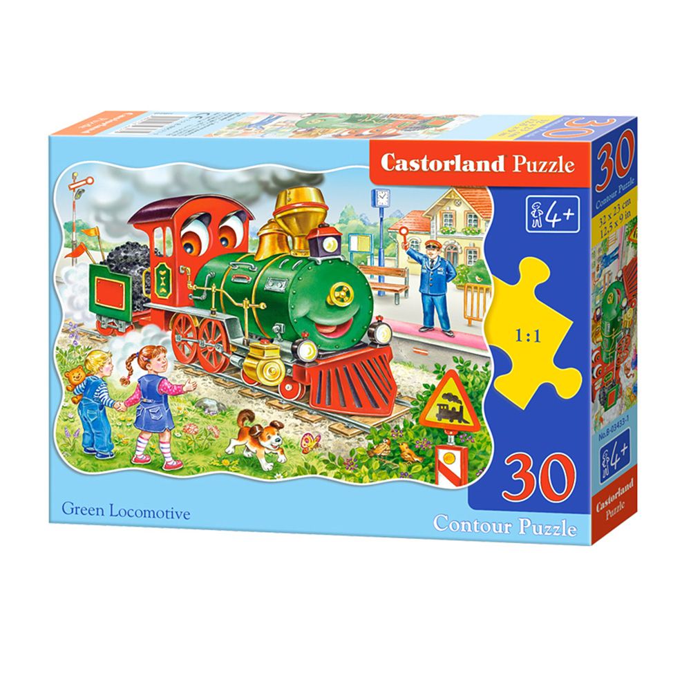 Castorland, Зелено локомотивче, пъзел 30 части