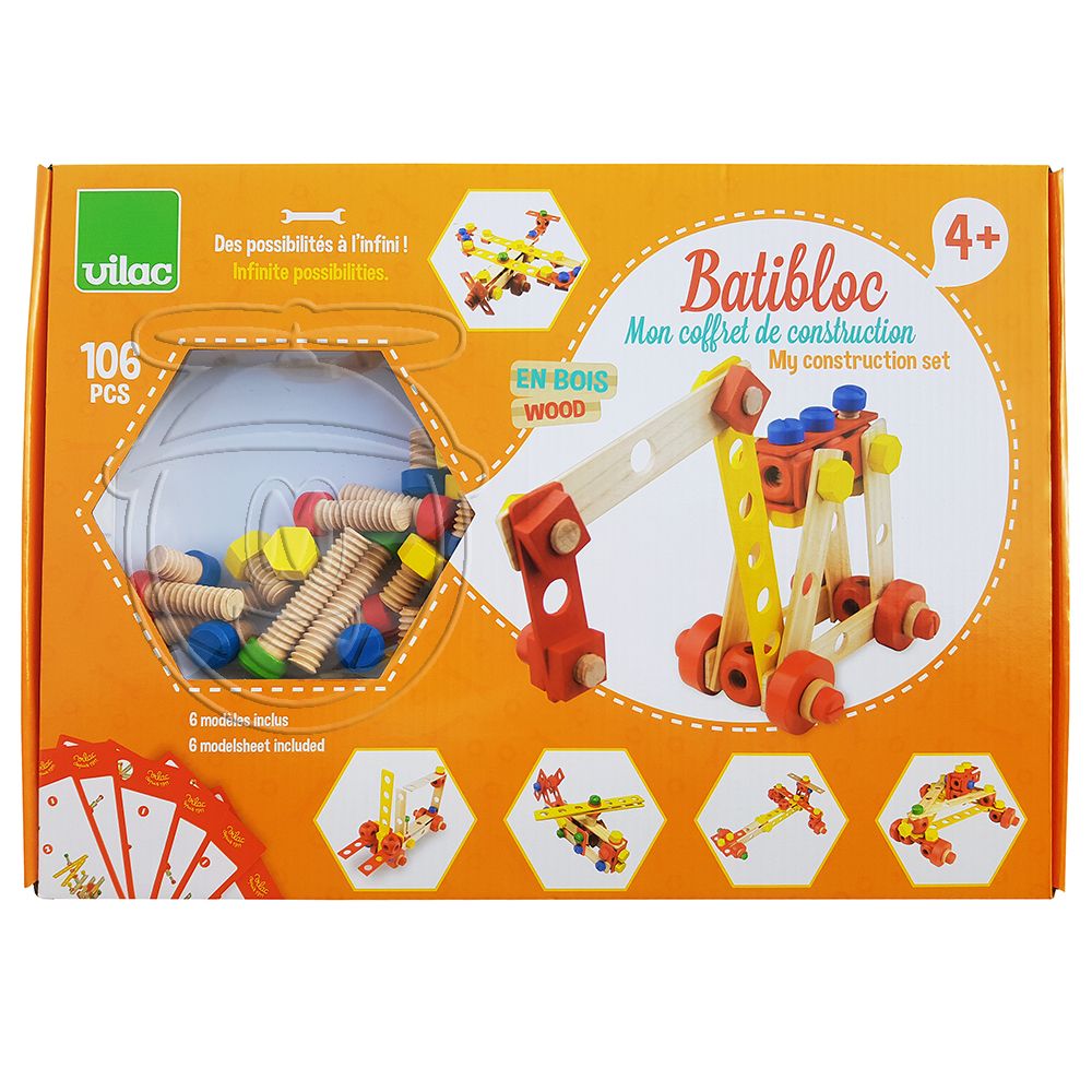 Vilac, Дървен конструктор с болтове и гайки