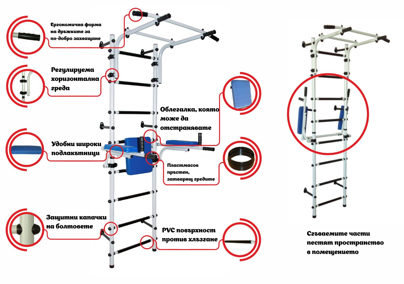 Гимнастическа стена, Бял Антик