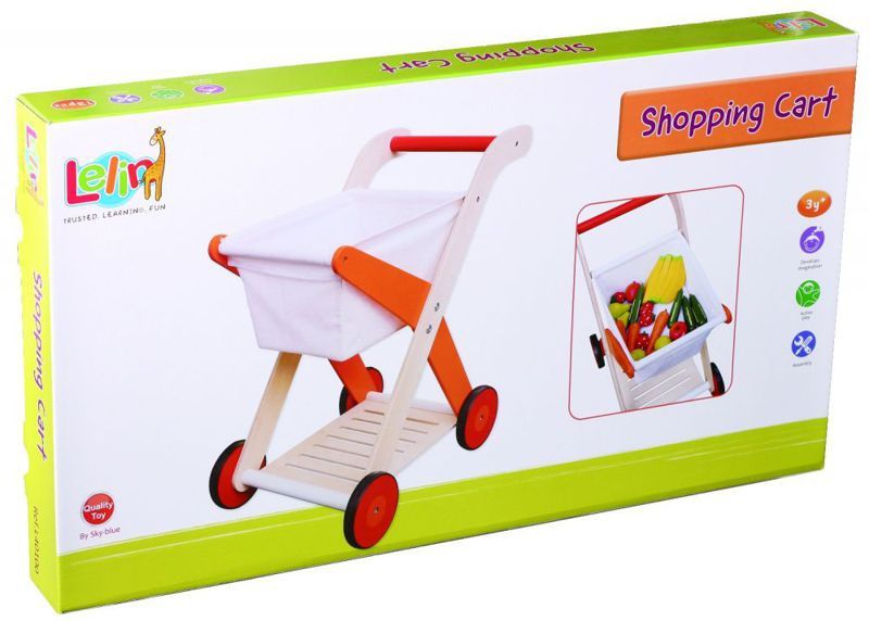 Детска количка за пазаруване, оранжева