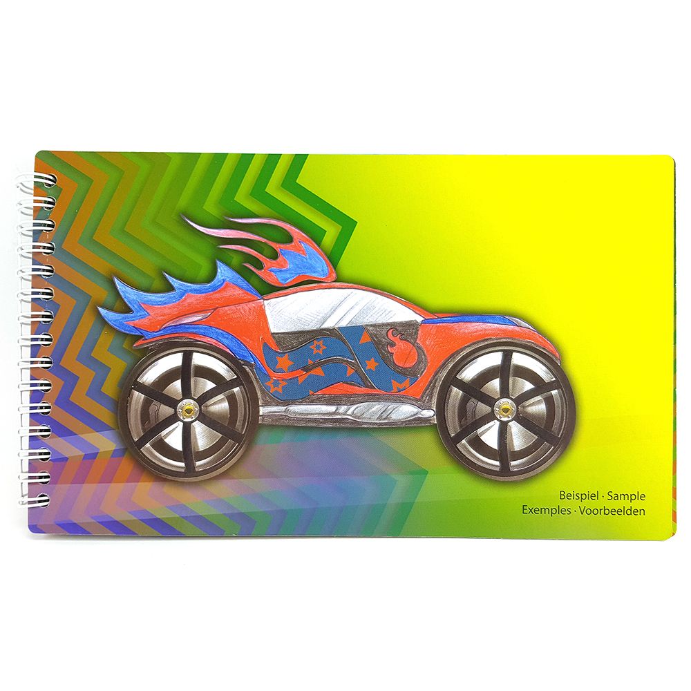 Книжка за рисуване със стикери и шаблони, Страхотни автомобили