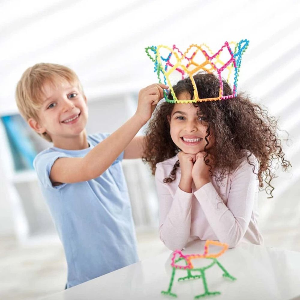 3D конструктор с гъвкави пръчици, 60 части