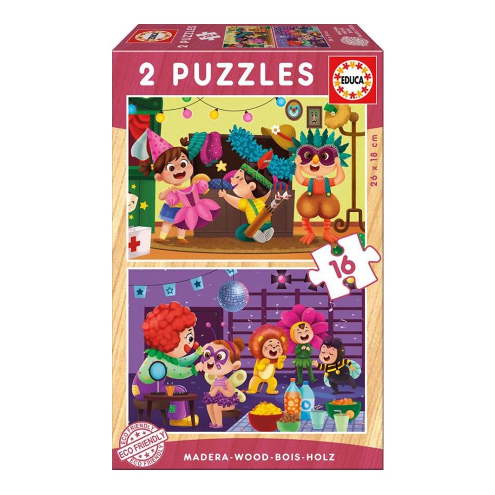 Educa, Маскарад, 2 дървени пъзела х 16 части