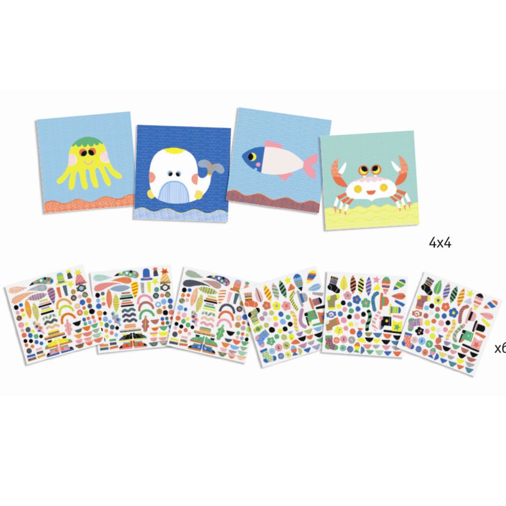 Комплект със стикери, Направи си октоподче