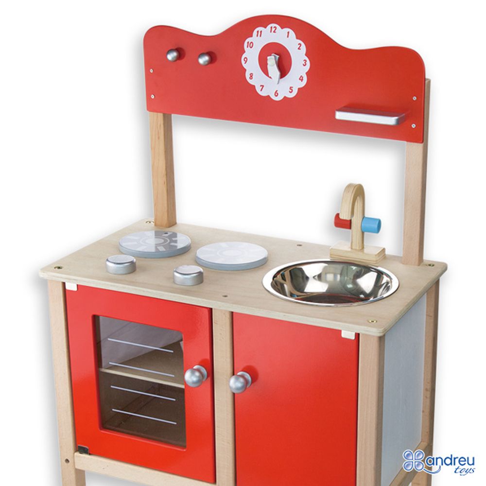 Andreu toys, Голяма червена кухня с аксесоари