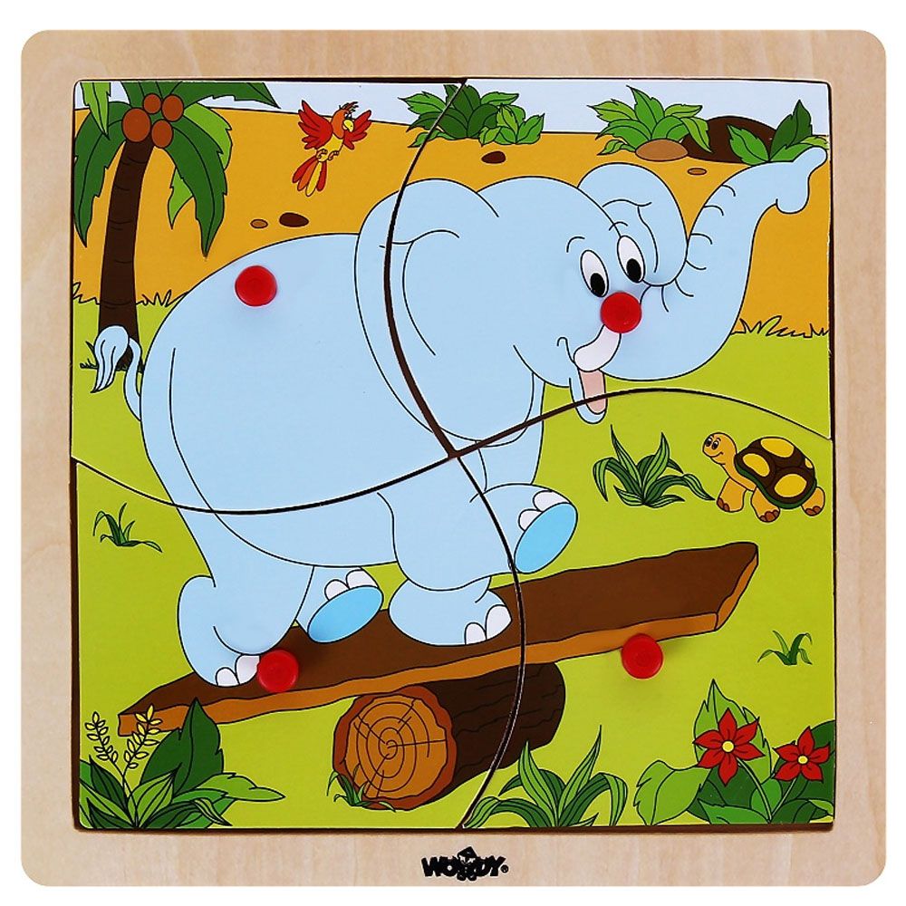 Woodyland, Дървен пъзел с рамка, Слонче