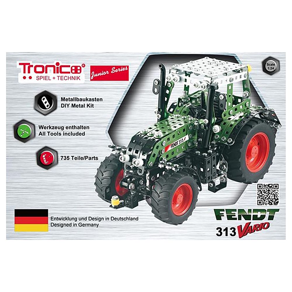 Junior Serie, Метален конструктор, Трактор FENDT 313 VARIO, Tronico