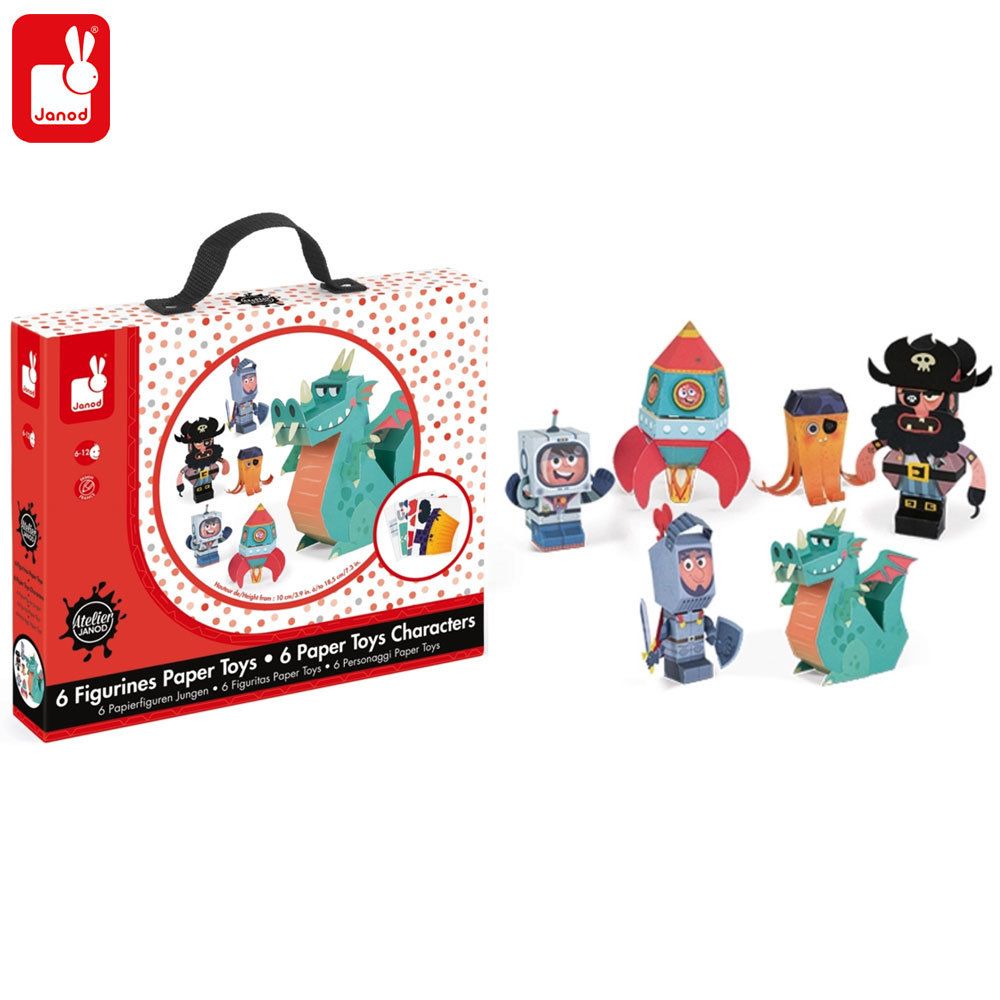 Janod, Направи играчки от хартия, Герои
