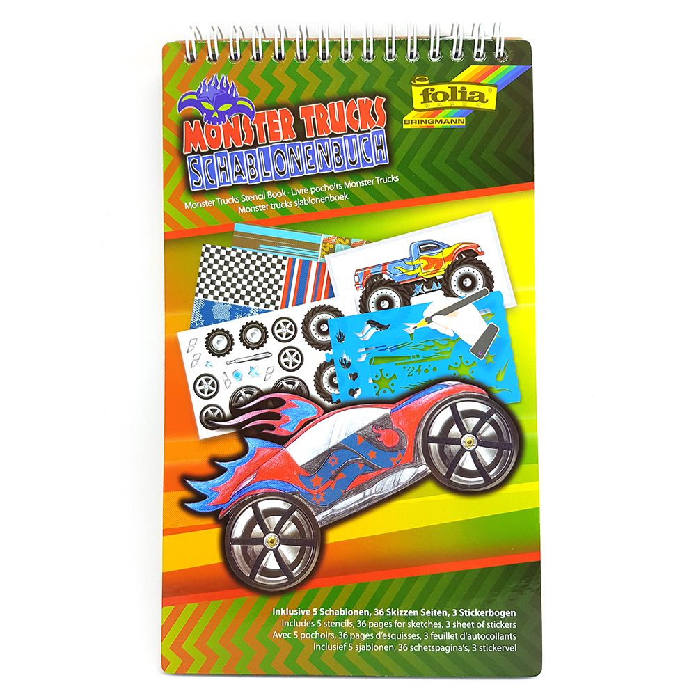 Книжка за рисуване със стикери и шаблони, Страхотни автомобили