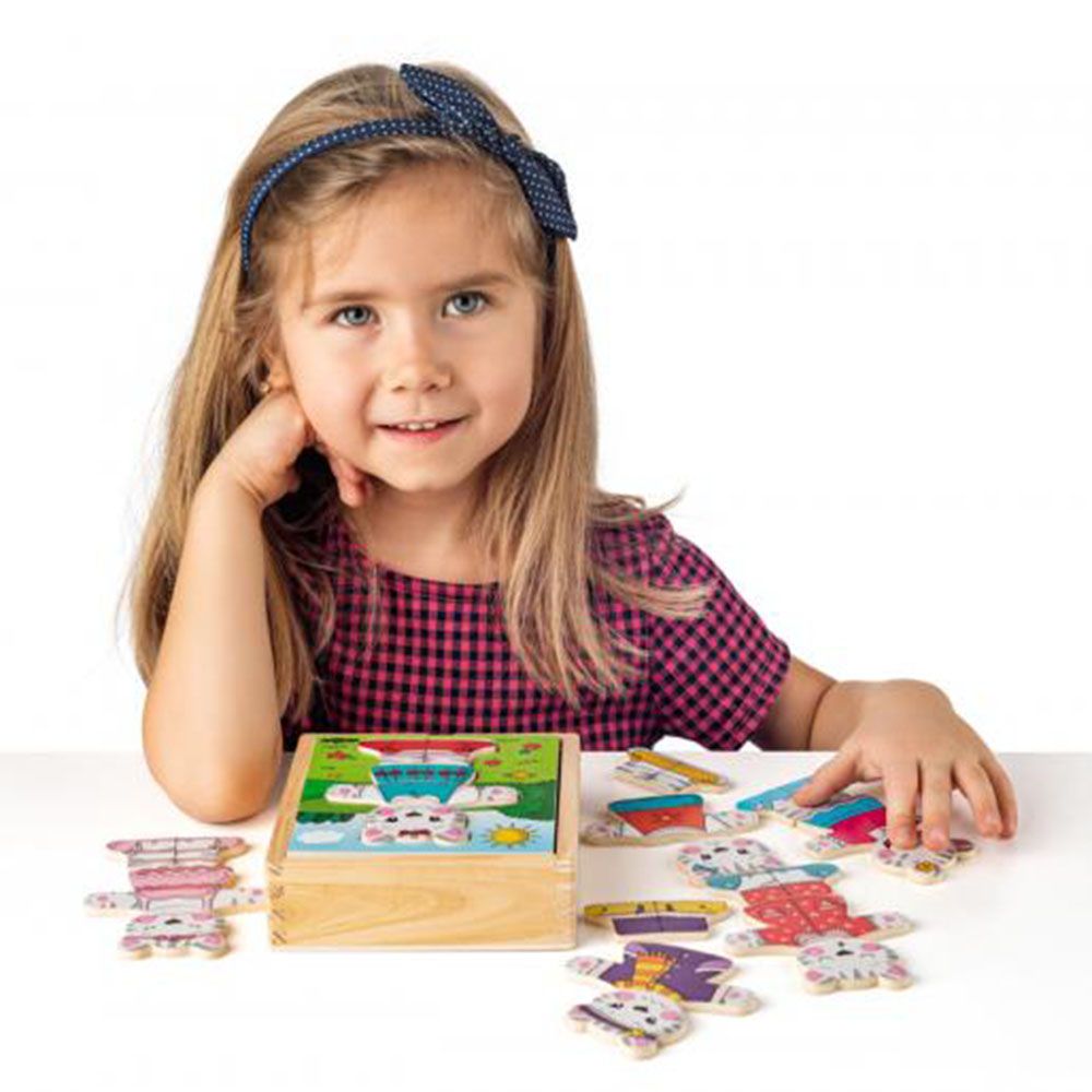 Котетo Мъри, комплект от шест дървени пъзела