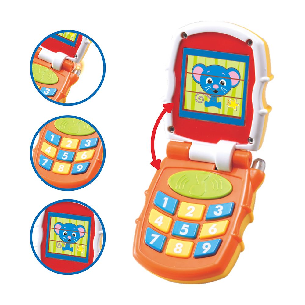 Бебешки мобилен телефон, с музика и светлина, асортимент