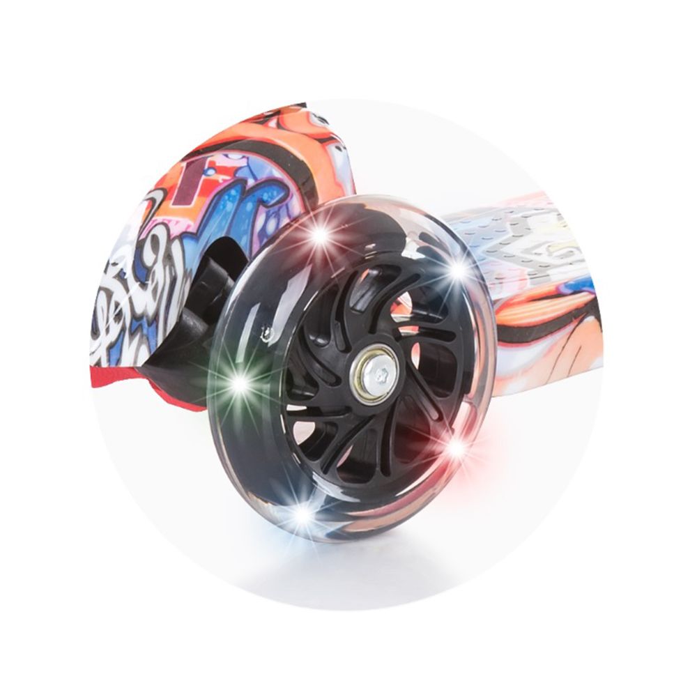 Сгъваем скутер с музика, светлини и пара, Спийд, червен